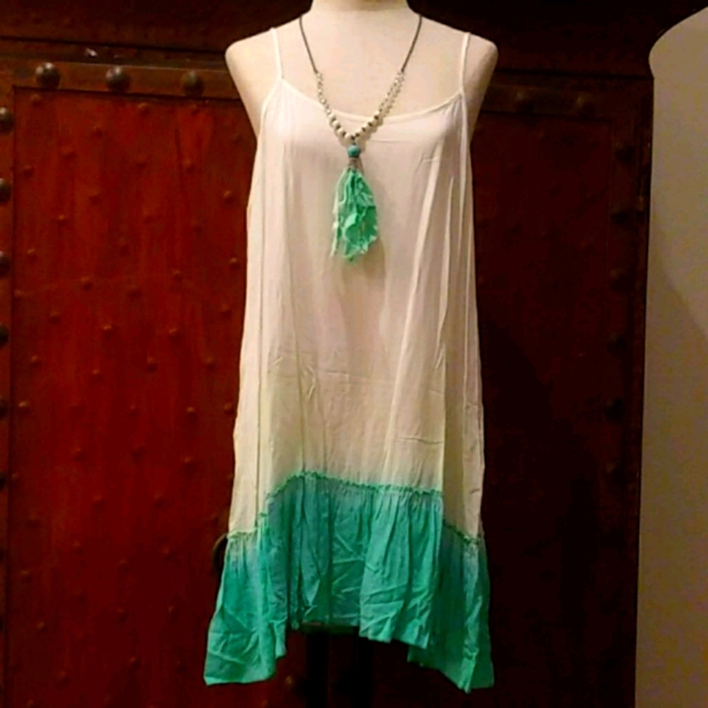 NWT UMGEE LONG TOP/TUNIC WITH OMBREE DYED HEM.